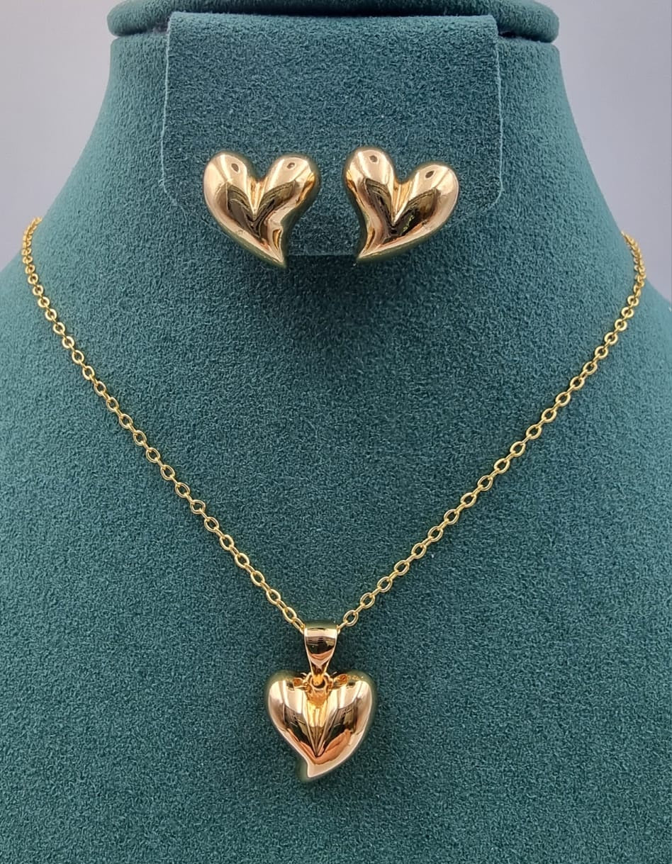 Elegant Gold-Toned Necklace & Earring Sets