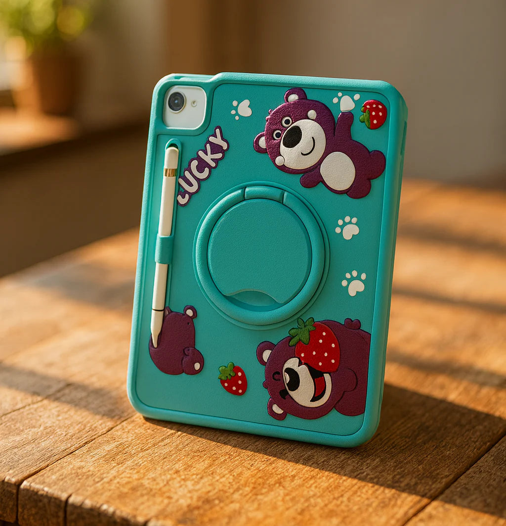 Cute Cartoon iPad Protective Case with Stand