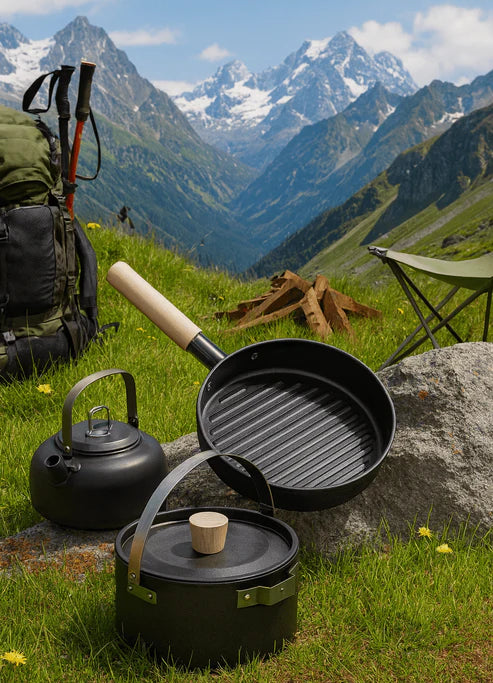 Cooking Set Out of Doors