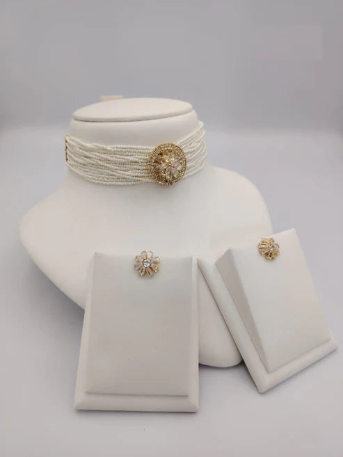 Pearl Choker Necklace Sets
